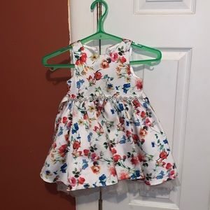 White, flower dress, toddler